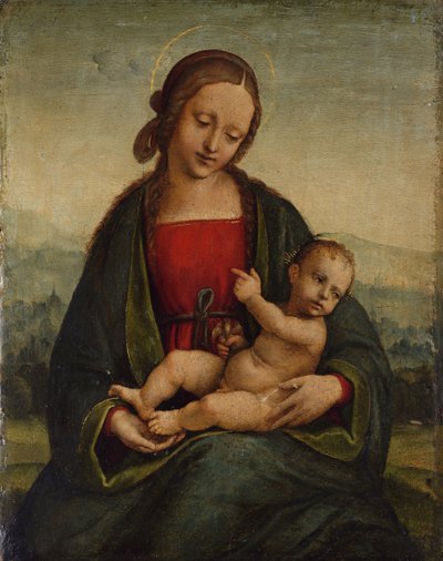 Madonna e bambino con un cardellino da Albertino Piazza da Lodi